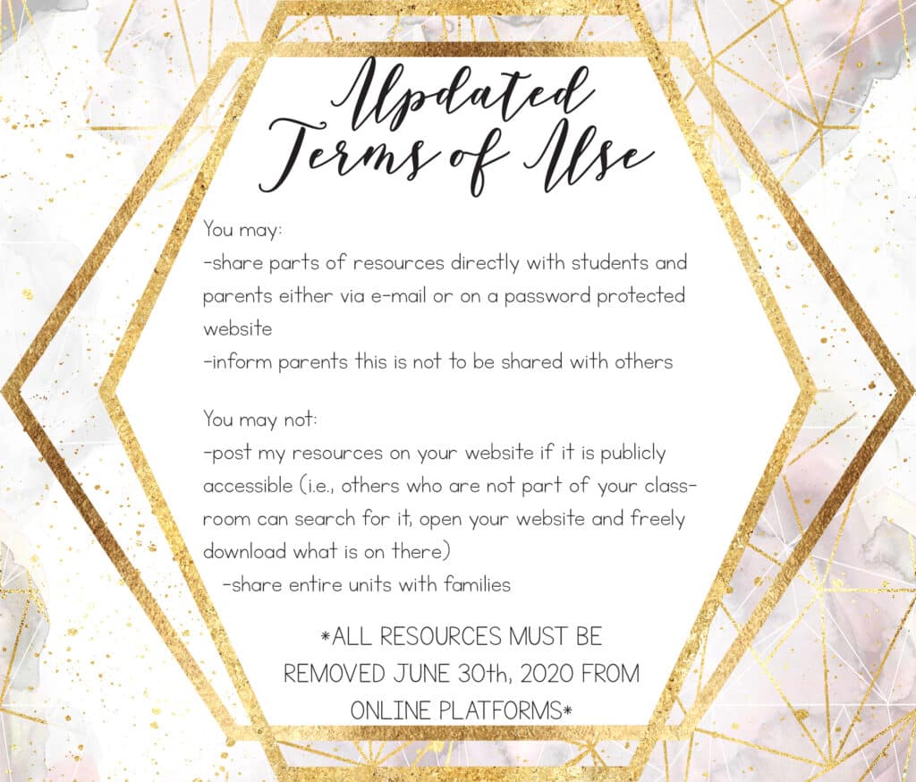 Updated terms of use during COVID-19