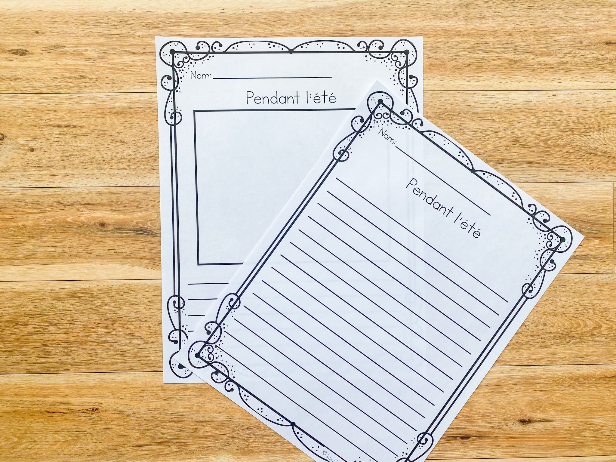 First day of grade 3 activity. Activité pour la rentrée