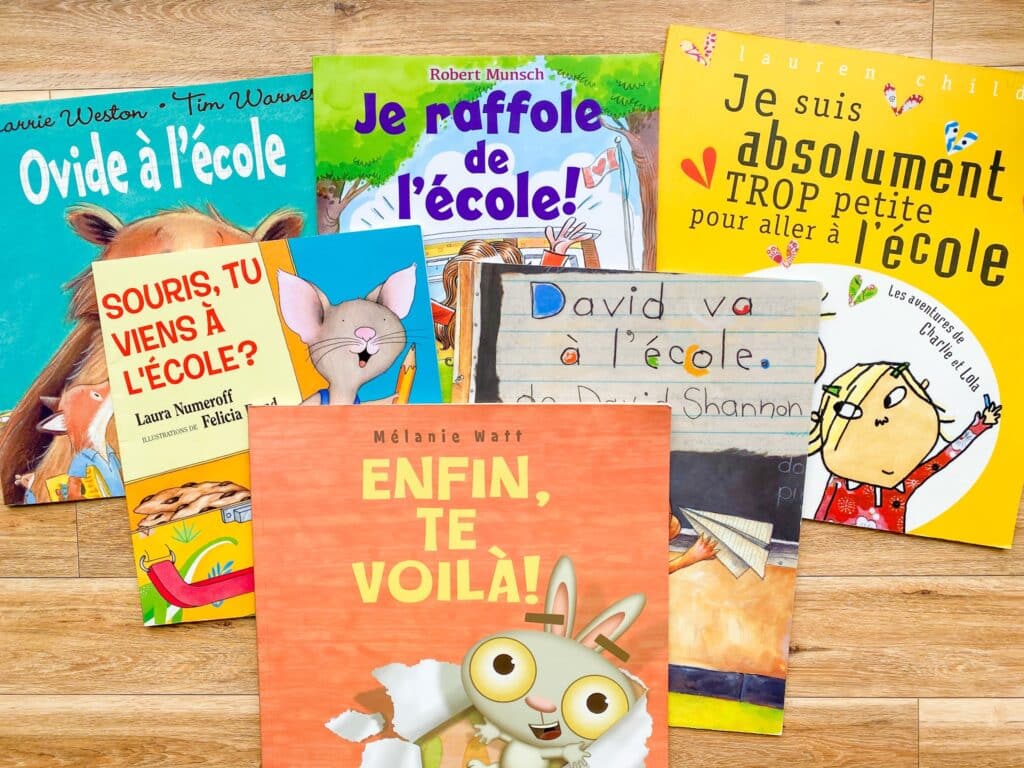 First day of school books in French