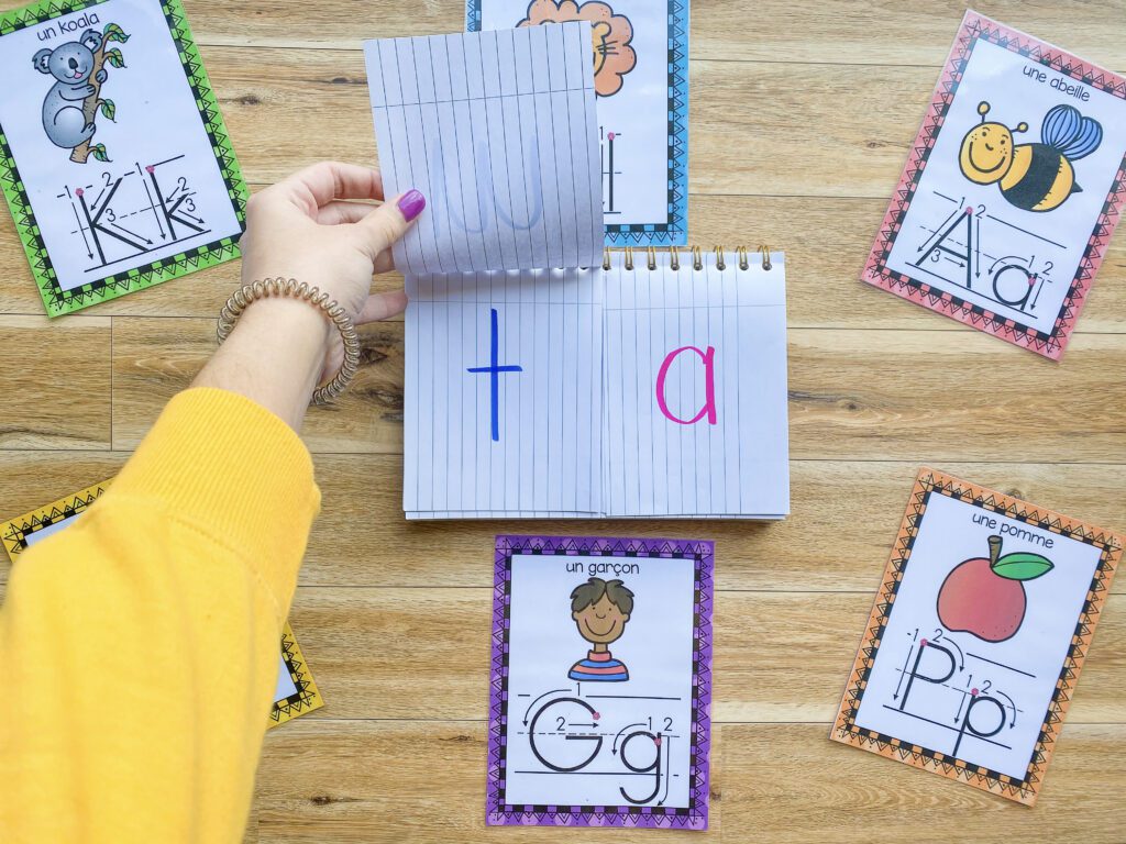Practice reading French syllables in your small-group learning with this flip book.