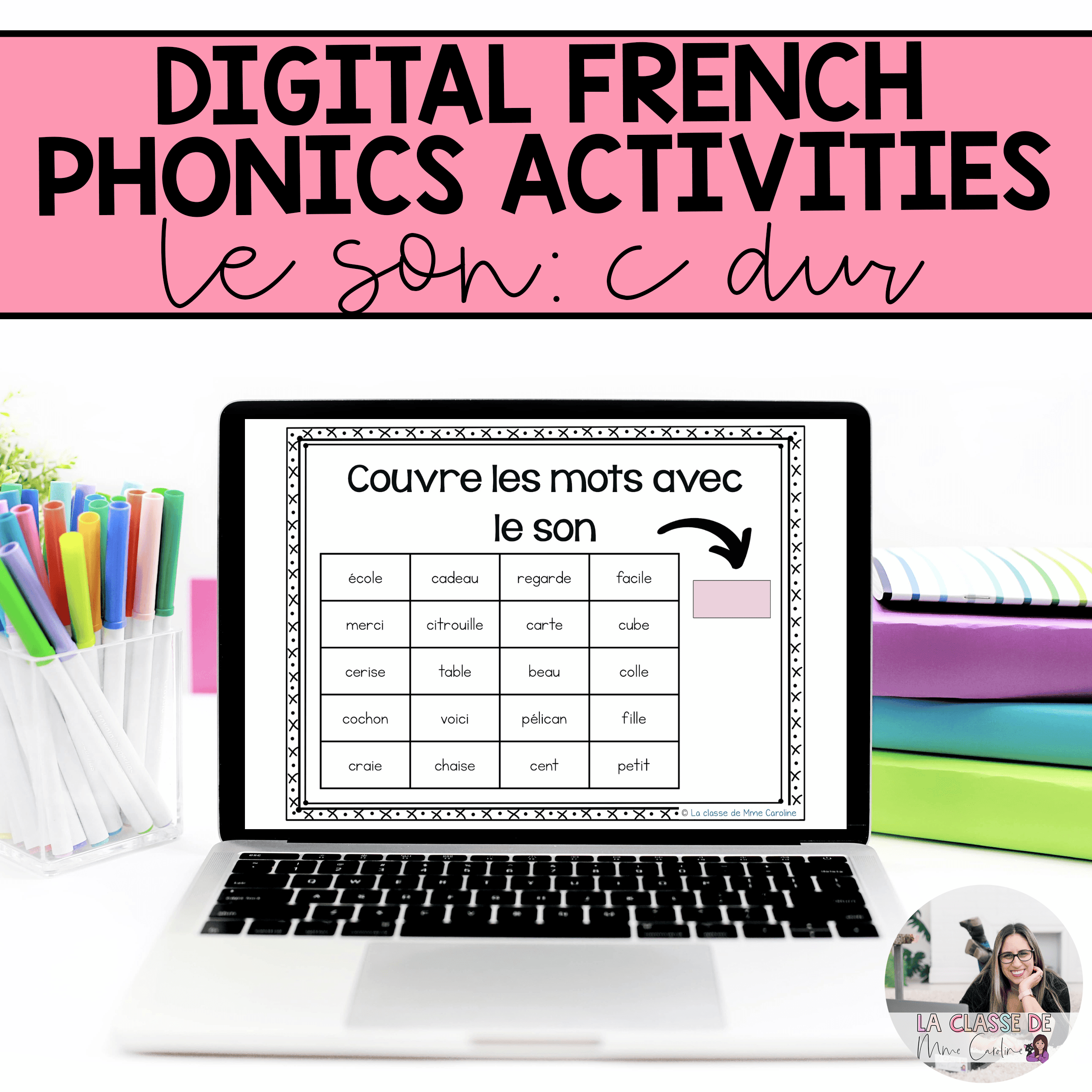 Digital French Phonics Activities (c dur) | French Sounds for Google Slides