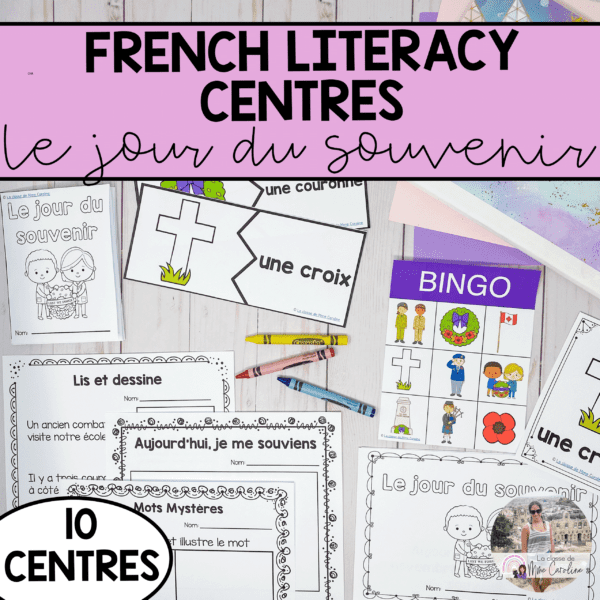 Primary French Remembrance Day Literacy Centres | Jour du Souvenir - La ...