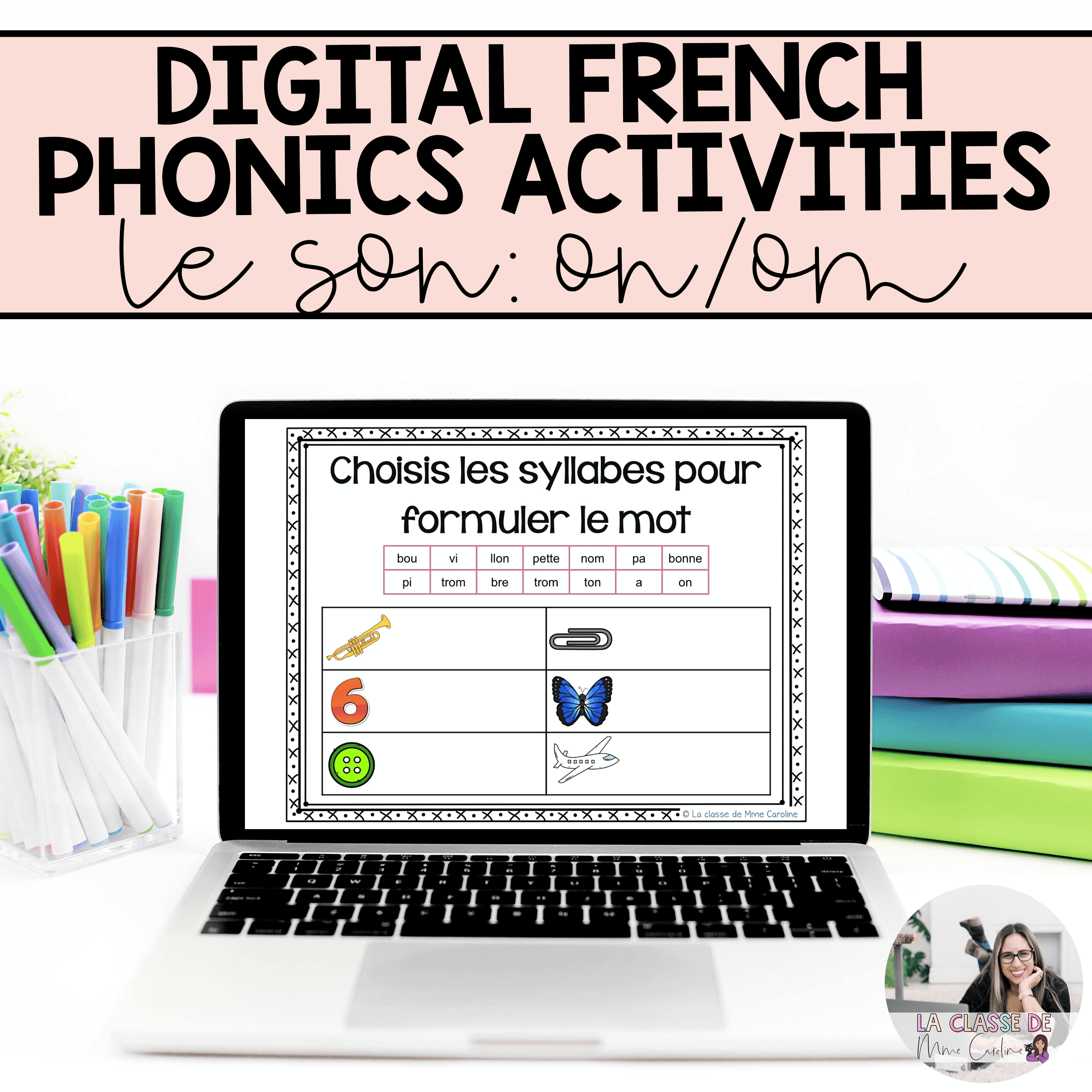 Digital French Phonics Activities (on, om) | French Sounds for Google Slides