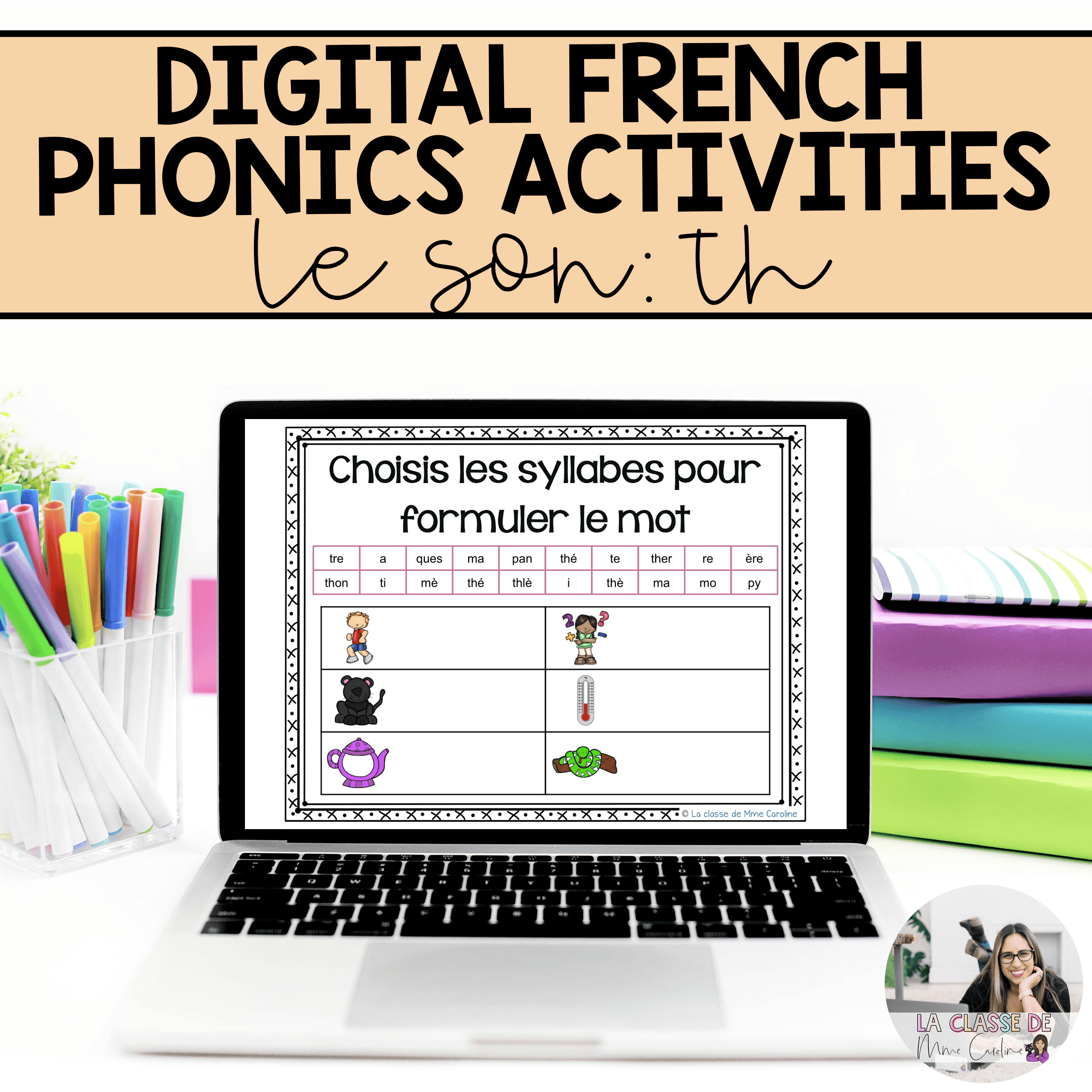 Digital French Phonics Activities (th) | French Sounds for Google Slides