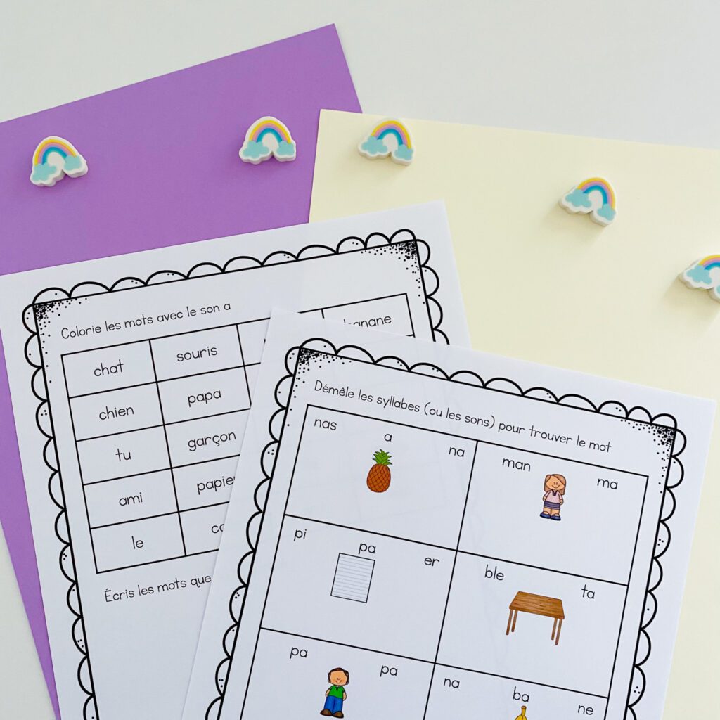 Mes activités des sons: French phonics activities.