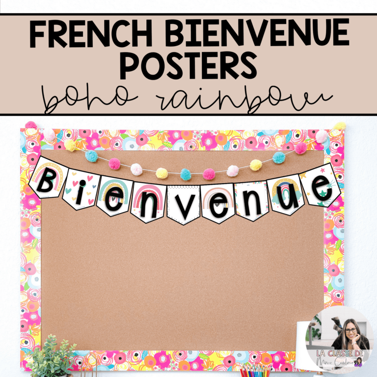 french boho rainbow class decor