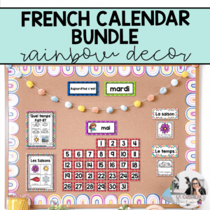 french calendar routine weather, days, months, seasons