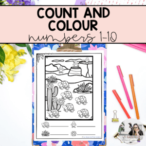 Kindergarten Math: Count and Colour / Compte et colorie (Bilingual)