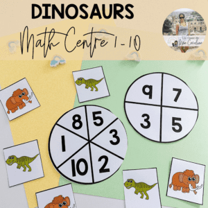 Kindergarten Dinosaur Math Centre / Centre de Maths: les dinosaures
