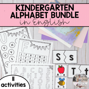English Kindergarten Alphabet Recognition Bundle