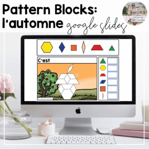 Grade 1 French Math: Fall Pattern Blocks for Google Slides
