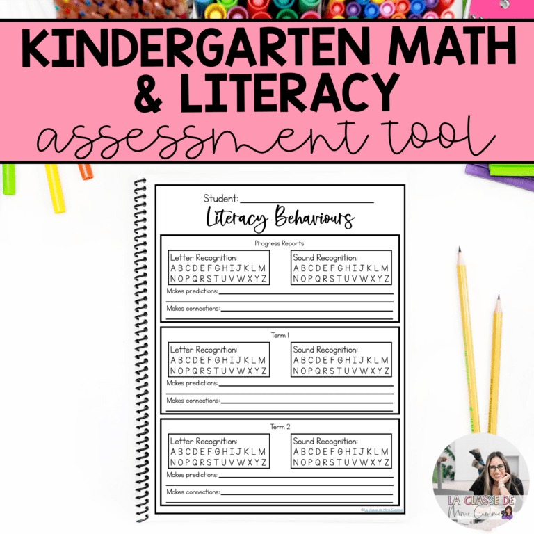 kindergarten-assessments-four-frames-checklists-evidence-of-learning-math-and-literacy