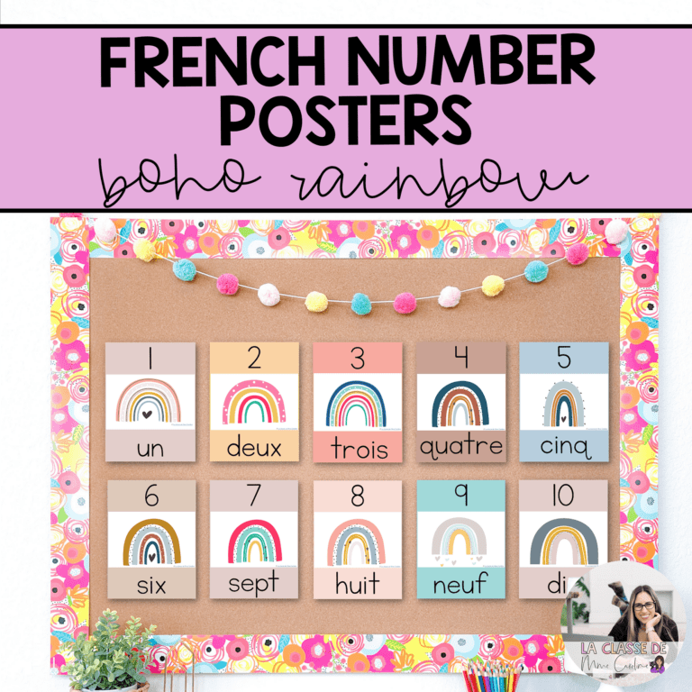 french boho rainbow class decor