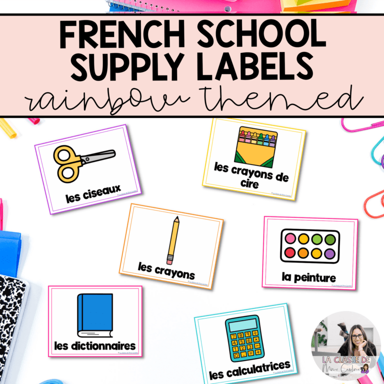 french school supply labels