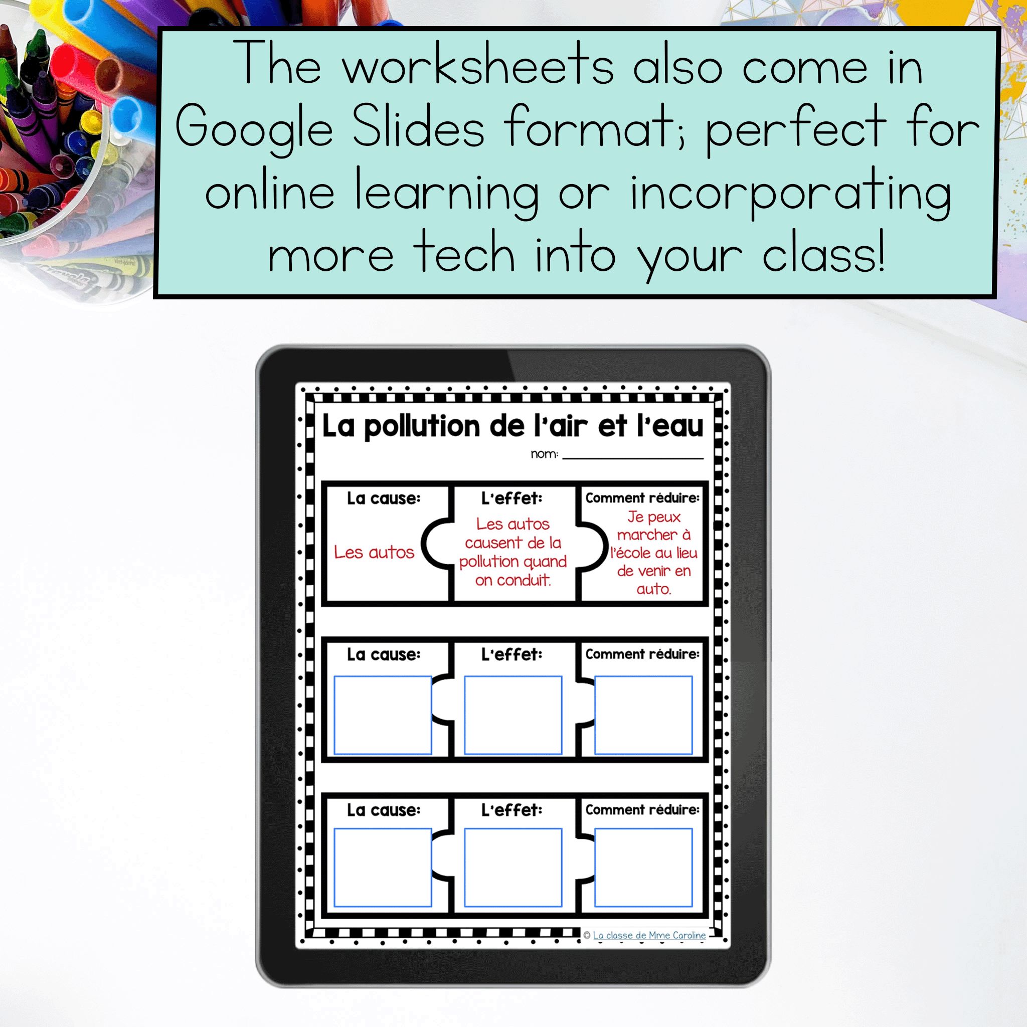 This French grade 2 science unit on air and water in the environment is perfect for anyone who teaches in Ontario. It includes lesson plans, assessments, worksheets, science centres and more.