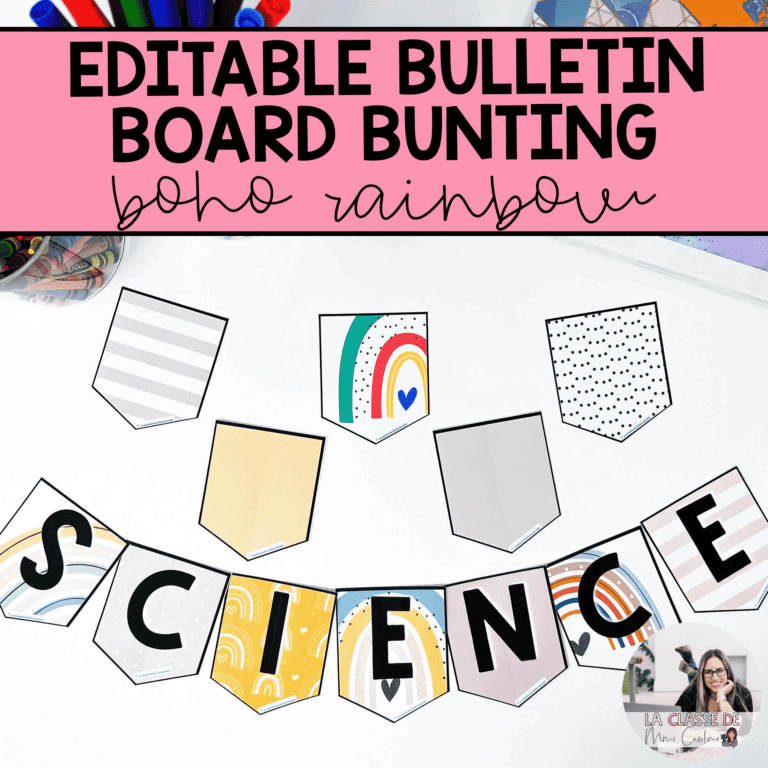 Boho rainbow class decor