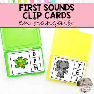 French First Sounds Clip Cards