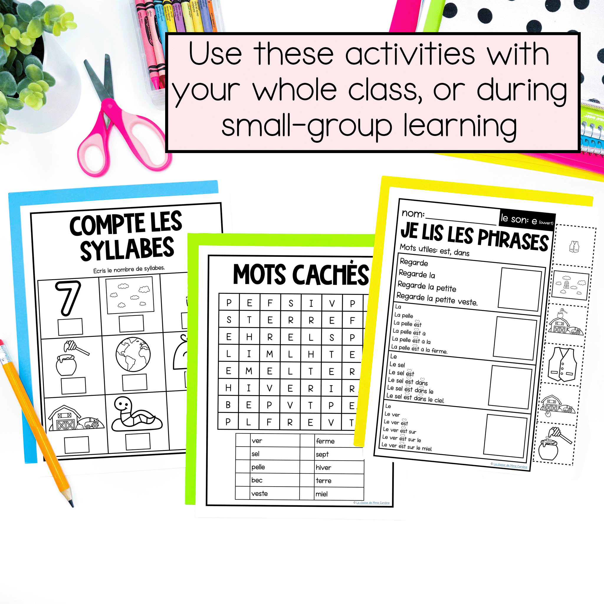 French Phonics Activities - Decoding Phonological & Phonemic Awareness: e (ouvert) - Image 4