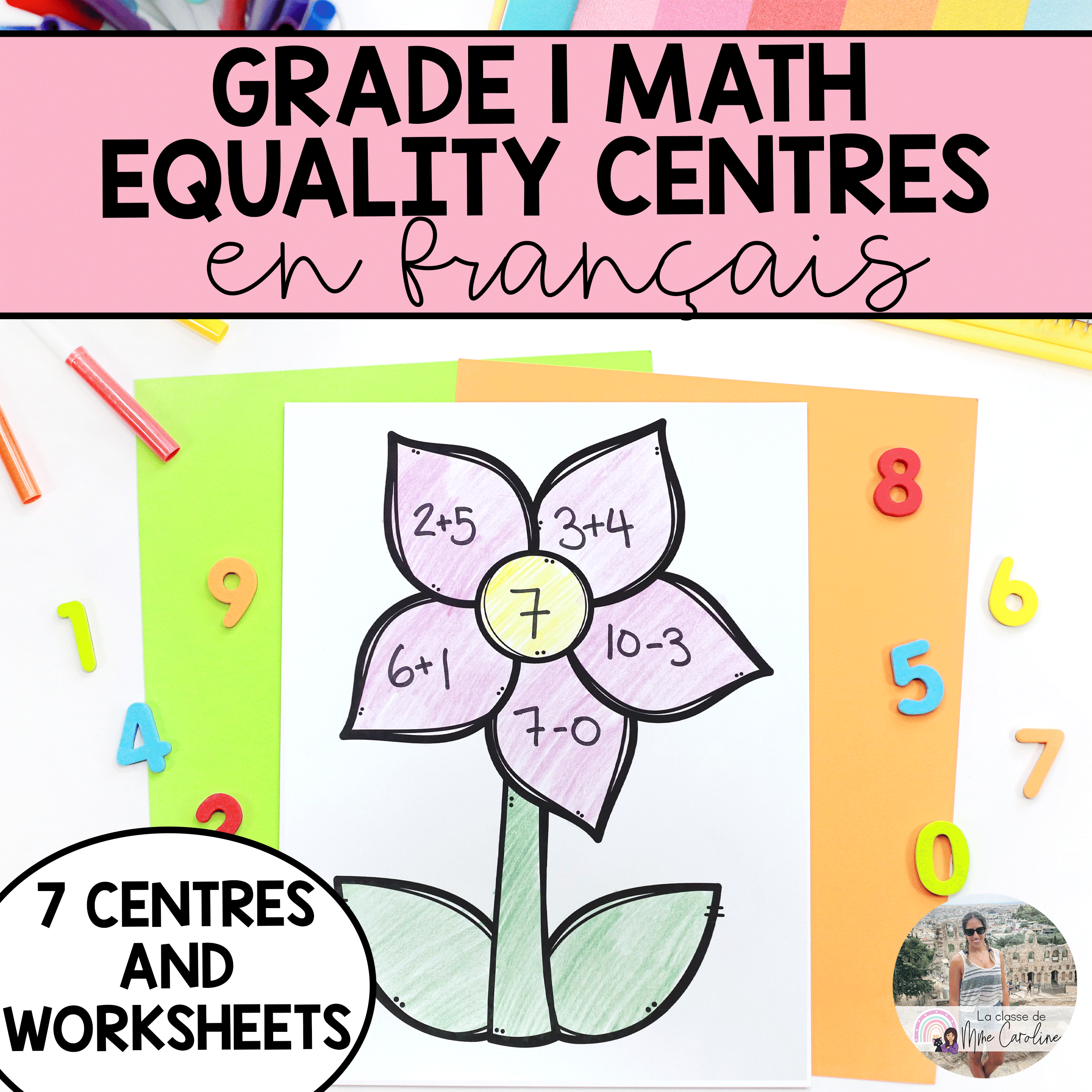Grade 1 Math: French Equality Centres / L'égalité (première année)
