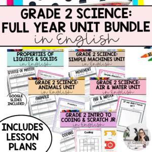 This grade 2 science unit unit bundle is perfect for anyone who teaches in Ontario. It includes lesson plans, assessments, worksheets, science centres and more.