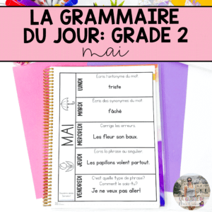 Grade 2 French Grammar Activities Interactive Notebook - May