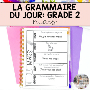 Grade 2 French Grammar Activities Interactive Notebook - March