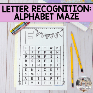 Kindergarten Alphabet Maze - Follow the Path of the Letters
