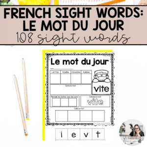French sight word activities