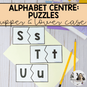 Kindergarten: Alphabet Puzzles (Match upper case to lower case letter)