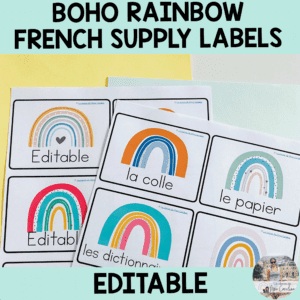 Editable French Classroom Supply Labels - 2 versions