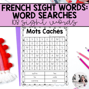 French Sight Words: Word Searches