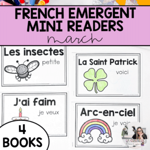 These French emergent readers are a series of patterned texts. Do one per week and you'll have enough to fill your students' book bins for the whole month!