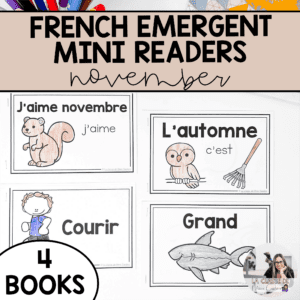These French emergent readers are a series of patterned texts. Do one per week and you'll have enough to fill your students' book bins for the whole month!