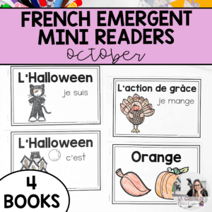 These French emergent readers are a series of patterned texts. Do one per week and you'll have enough to fill your students' book bins for the whole month!