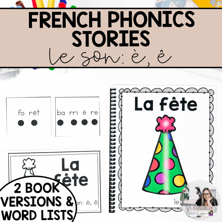 French phonics stories and decodable readers to teach your students how to read in French. Great to teach blending