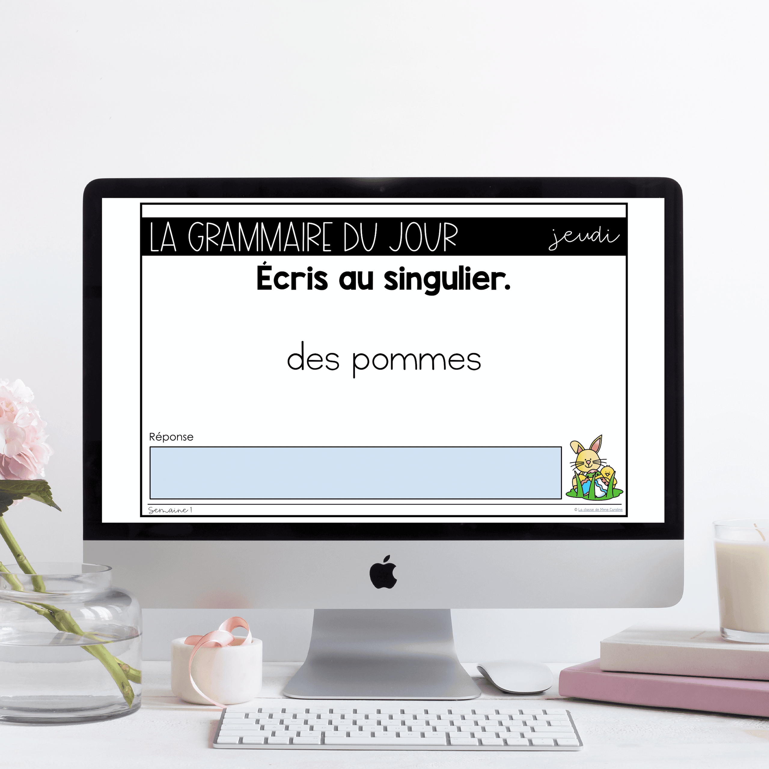Grade 1 French Grammar Activities for Google Slides - April - Image 4