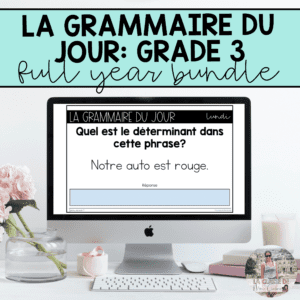 Grade 3: French Grammar Activities | Full Year Bundle | Google Slides