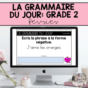 Grade 2 French Grammar Activities for Google Slides - February