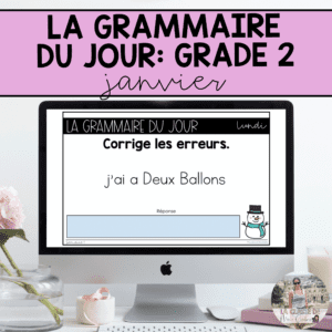 Grade 2 French Grammar Activities for Google Slides - January