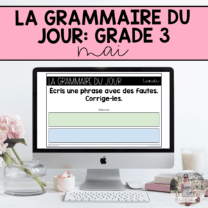 Grade 3 French Grammar Activities for Google Slides - May