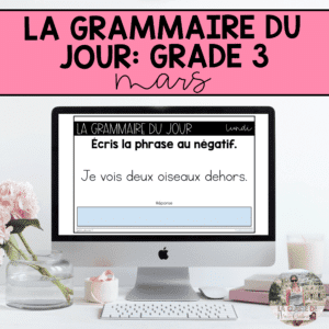 Grade 3 French Grammar Activities for Google Slides - March