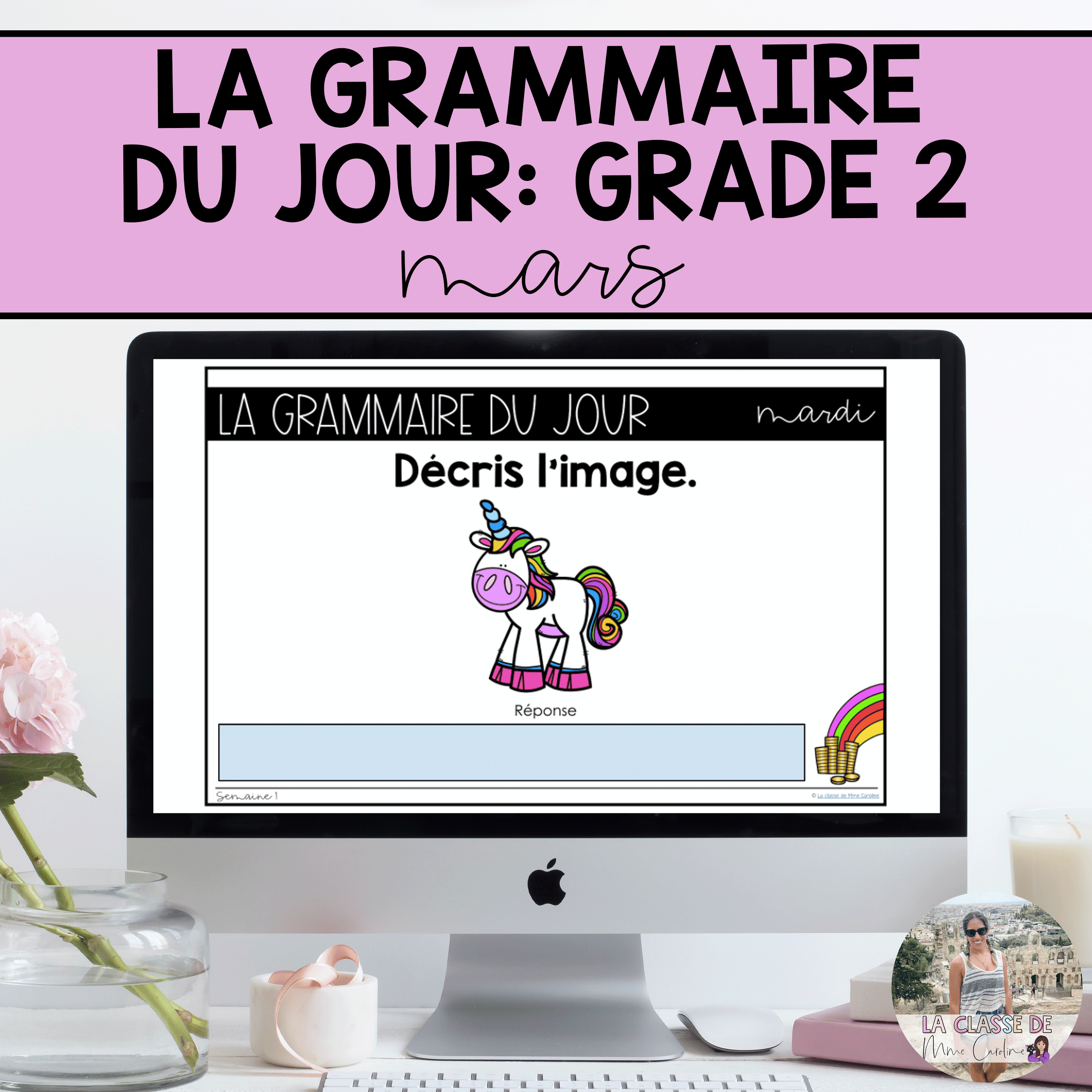 Grade 2 French Grammar Activities for Google Slides - March