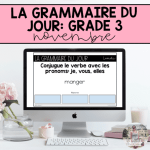 Grade 3: French Grammar Activities | Google Slides | Novembre