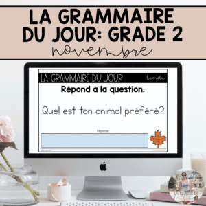Grade 2 French Grammar Activities for Google Slides - November