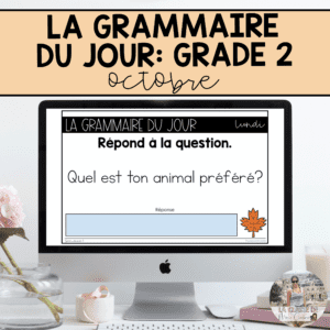 Grade 2 French Grammar Activities for Google Slides - October