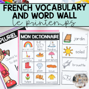French Spring Vocabulary & Word Wall Cards - vocabulaire du printemps