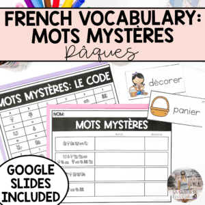 French Easter Word Work - Mots mystères Pâques