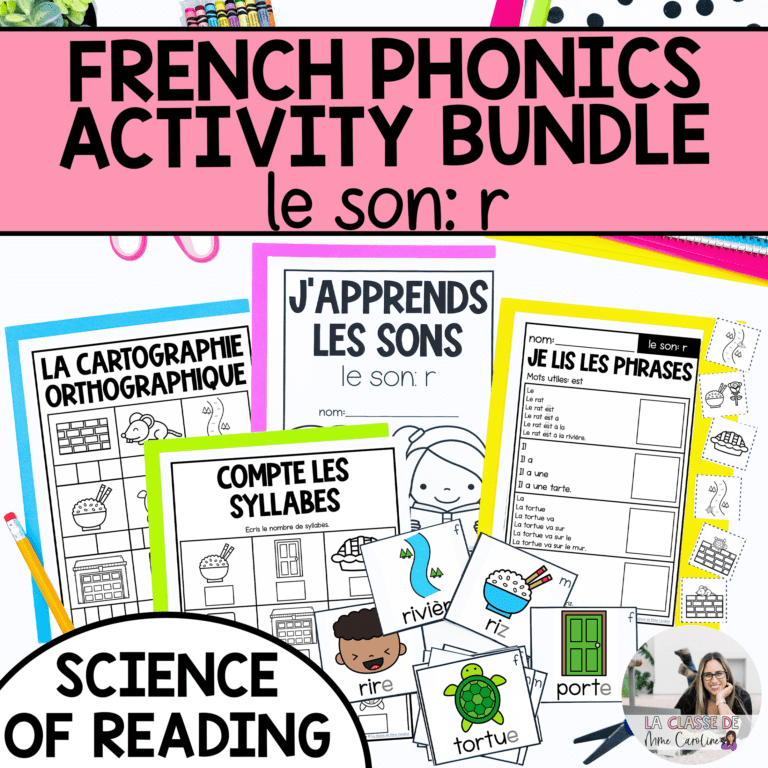 French phonics activities for letter sound r