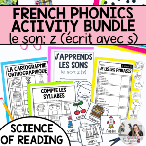 French phonics activities for letter sound s sounds like z