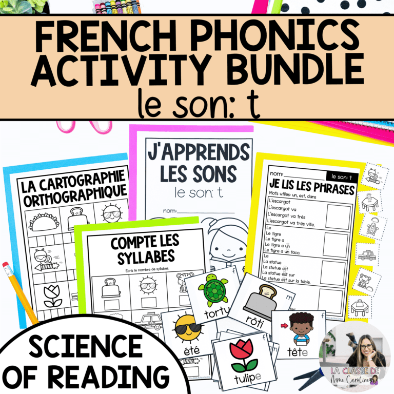 French phonics activities for letter sound t